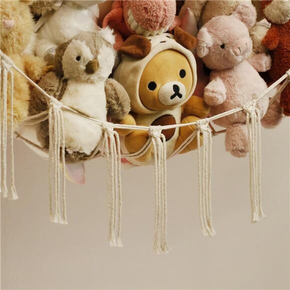 Stuffed animal hammock large toy storage net for kids bedroom nursery decor - Picture 4 of 7